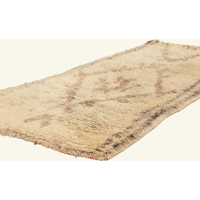 22084 Vintage Azilal Moroccan Rug, 02'09 x 06'00. The Eternal Hearth: A Vintage Azilal Moroccan Masterpiece of Tribal...