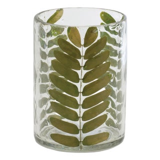 Dried Leaf Glass Candle Holder (Set of 3) For Sale