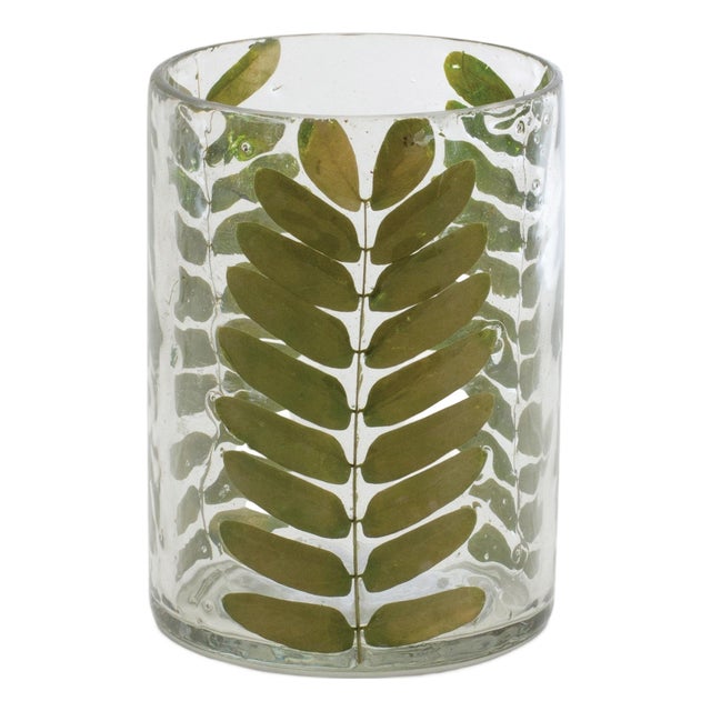 Dried Leaf Glass Candle Holder (Set of 3) For Sale