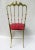 Brass and Red Velvet Chiavari Chair, Italy, 1960s For Sale - Image 4 of 18