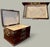 Chinoiserie Chinese Rosewood Jewelry Box-Brass Hardware-Silk Lined-Trinket Chest-Asian-Decor For Sale - Image 3 of 11