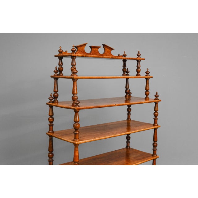 Gründerzeit Tiered Shelf in Walnut, Late 19th Century For Sale - Image 5 of 16