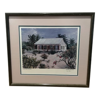 Mid 20th Century "The Pink House" Limited Edition Lithograph Stewart Holmes #632/700 Signed For Sale