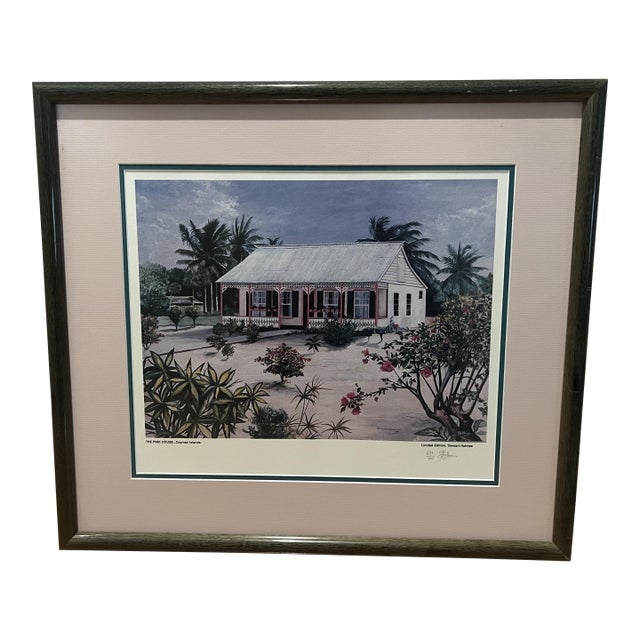 Mid 20th Century "The Pink House" Limited Edition Lithograph Stewart Holmes #632/700 Signed For Sale