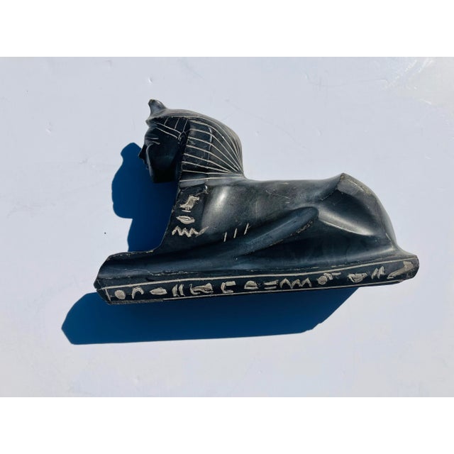 This hand carved stone sphinx was purchased in the 60’s Nice quality carving
