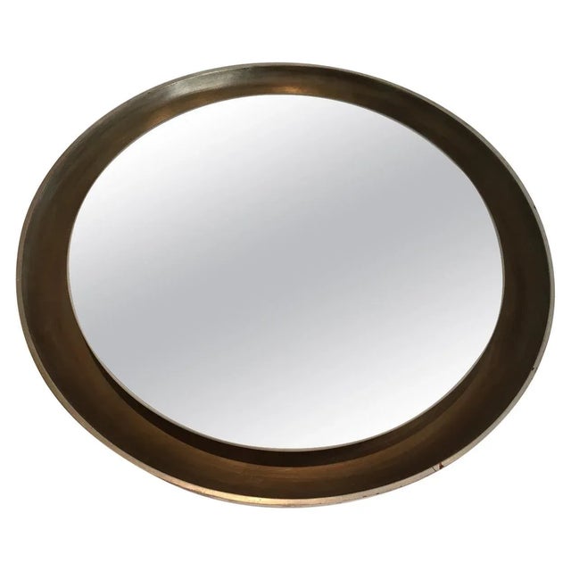Silver Curved Wood Mirror, circa 1950 For Sale - Image 11 of 11