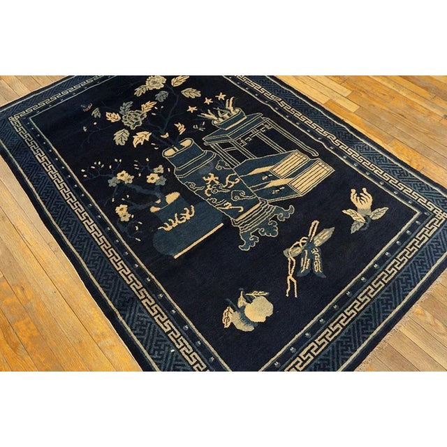 Chinese Early 20th Century Chinese Baotou Scholars Carpet For Sale - Image 3 of 6