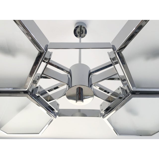Chrome 21st Century Esagoni Chandelier by Fabio LTD For Sale - Image 8 of 8