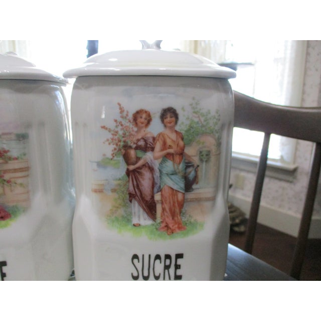 12 Piece Rare Pattern Victoria Czecho Slovakia Canisters W/ Spice Canisters For Sale - Image 4 of 18