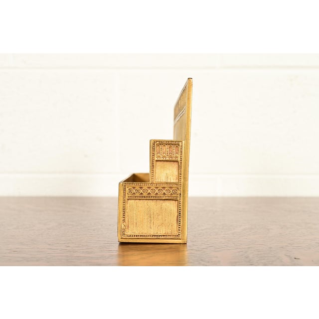 Tiffany Studios New York Adam Pattern Bronze Doré Letter Rack For Sale - Image 10 of 15
