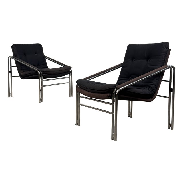Mid-Century Bauhaus Style Armchairs, 1990s, Set of 2 For Sale