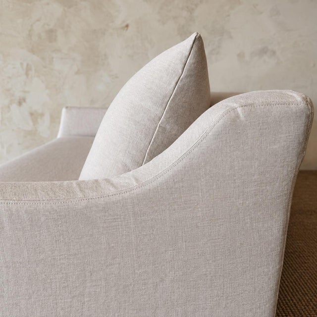 Shelly Sofa Slip Covered For Sale - Image 4 of 8