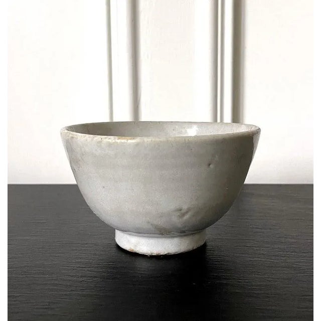 Asian Antique Korean Ceramic White Bowl Joseon Dynasty For Sale - Image 3 of 13