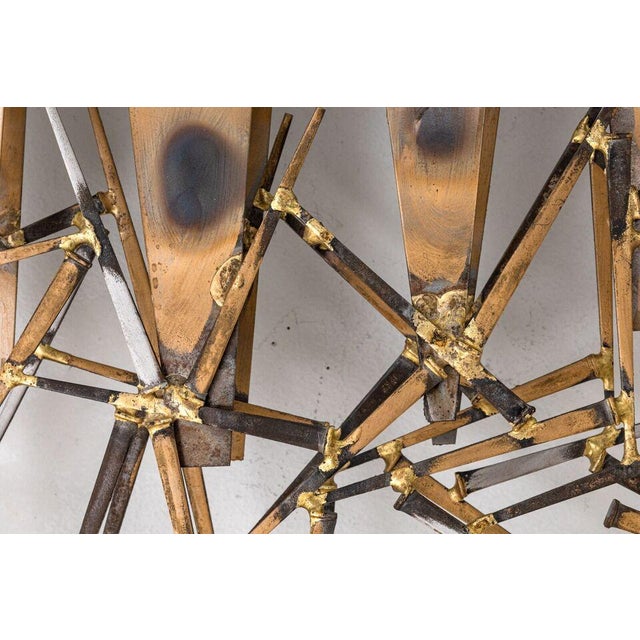 Marc Weinstein Marc Weinstein Creates Plutonic Brutalist Torch Cut Wall Sculpture For Sale - Image 4 of 8