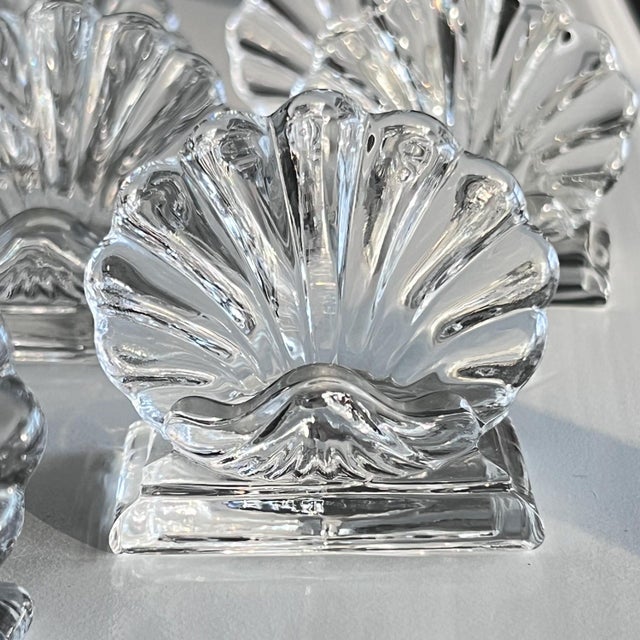 French Baccarat "Bambous" Place Card Holders // set of 10 // luxury French crystal // wedding gift // head table decor // elegant dining table For Sale - Image 3 of 9