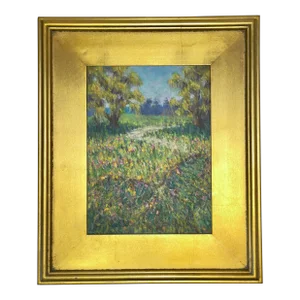 The Secret Path Acrylic on Canvas Impressionist Painting by Christophe Cardot