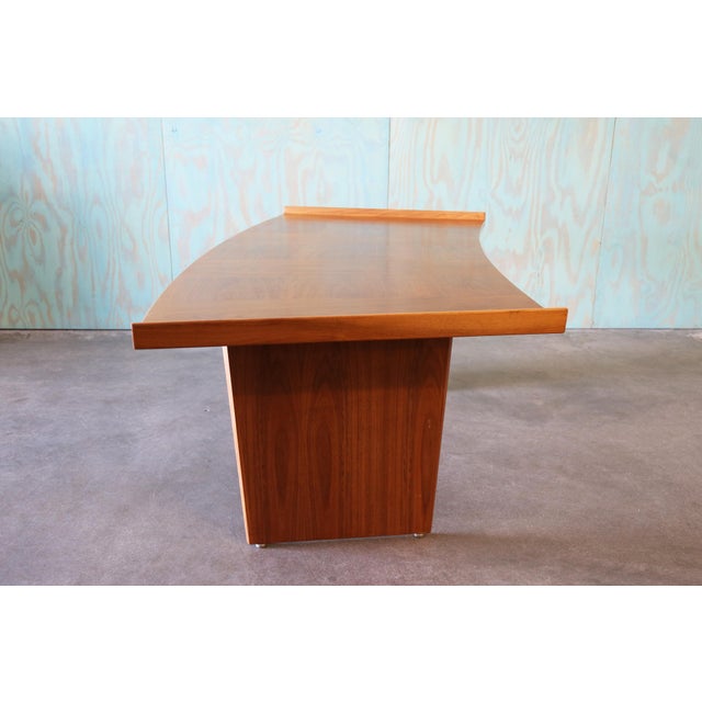 Brown 1950s Harvey Probber (Attr.) Mid Century Walnut Advent Executive Desk Mid Century For Sale - Image 8 of 12