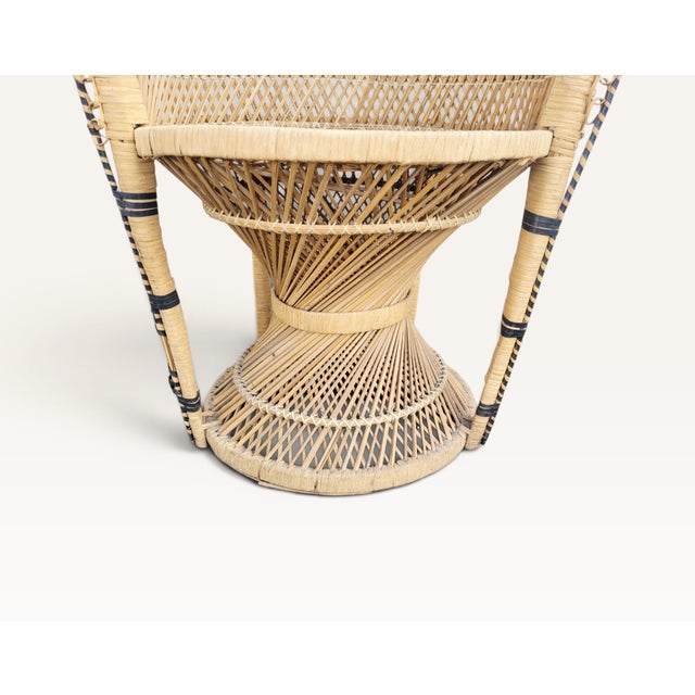Large Handwoven Rattan Peacock Emmanuelle Throne Chair, Philippines, 1950s For Sale - Image 17 of 18