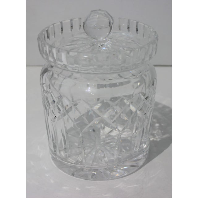 1940s American Cut Glass Biscuit Jar With Cover For Sale - Image 9 of 10