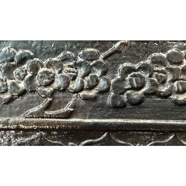 Black Early 20th Century Black Lacquered Chinese Coffee Table For Sale - Image 8 of 9