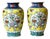 Japanese Gold Imari Hand-Painted Porcelain Bird Vases, Arita, 1960s, Set of 2 For Sale