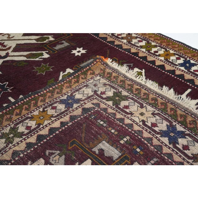Brick Red Vintage Kazak Rug 5'4'' x 8'4'' For Sale - Image 8 of 10