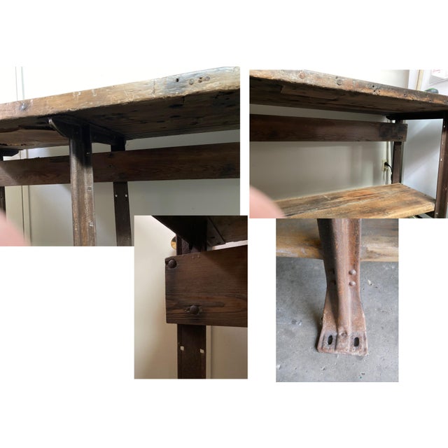 Metal Industrial Workbench / Table For Sale - Image 7 of 11