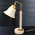 Beige Vintage Table Lamp in Sheet Metal and Brass by Jean Boris Lacroix, 1940s-1950s For Sale - Image 8 of 8