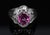 Metal Late 20th Century Intense Pink Sapphire 0.41ct Diamond Platinum Ring Size 5.5 For Sale - Image 7 of 18