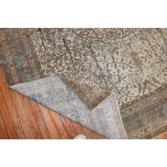 Late 19th Century Persian Tabriz Worn Animal Pictorial Rug rug no.j2610 For Sale - Image 5 of 11