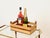Large Walnut and Brass Bar Crate by T. Barbi, Italy, 1970s For Sale - Image 8 of 15
