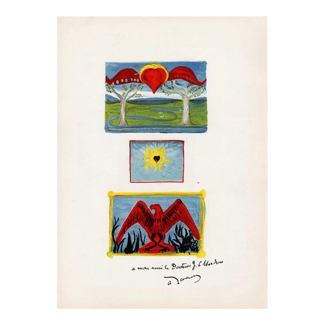 1939 Andre Derain Lithograph a Mon Ami Verve For Sale