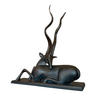 Vintage Kudu Sculpture by Jaru For Sale