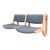 Wall Mounted Two Seat Bench by Rud Thygesen and Johnny Sørensen for Magnus Olesen, 1980s For Sale