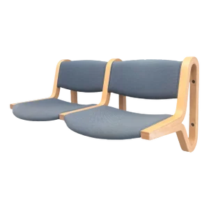 Wall Mounted Two Seat Bench by Rud Thygesen and Johnny Sørensen for Magnus Olesen, 1980s