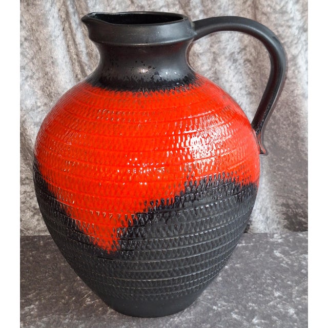 1970s Vintage German Ceramic Handled Vase, 1970s For Sale - Image 5 of 5
