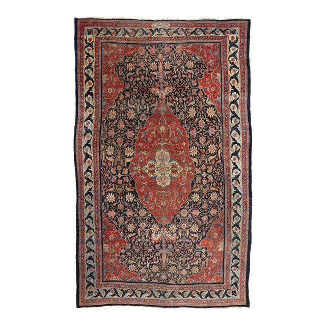 Signed Late 19th Century Persian Bijar Rug, 13'05 X 21'08 For Sale
