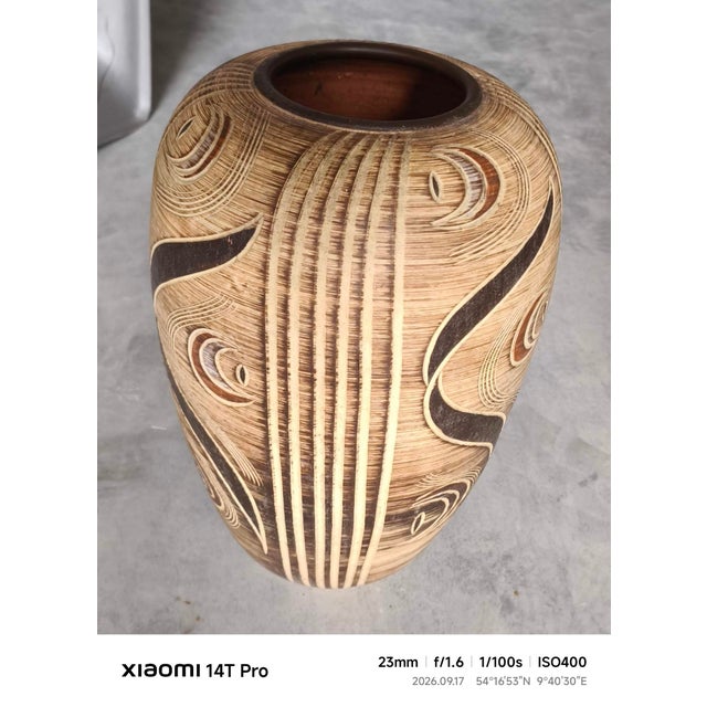 Sgraffito Floor Vase by Franz Schwaderlapp for Sawa, Germany, 1960s For Sale - Image 4 of 4