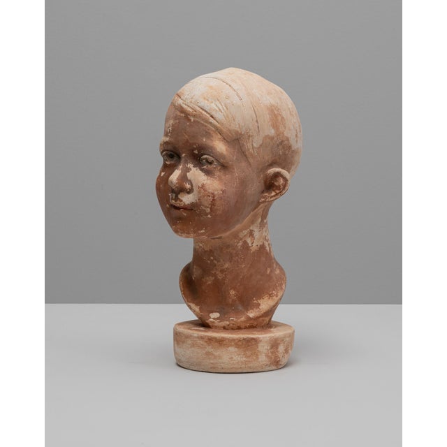 1920s French Plaster Bust of Boy For Sale - Image 16 of 18
