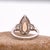2.5cts, 12x6mm Imperial Topaz & Accented Natural Diamonds Ring in 14k Solid Gold For Sale - Image 9 of 10