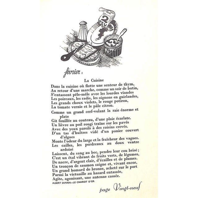 "Calendrier Gastronomique: Histoires De Cuisine" 1960 For Sale - Image 9 of 11