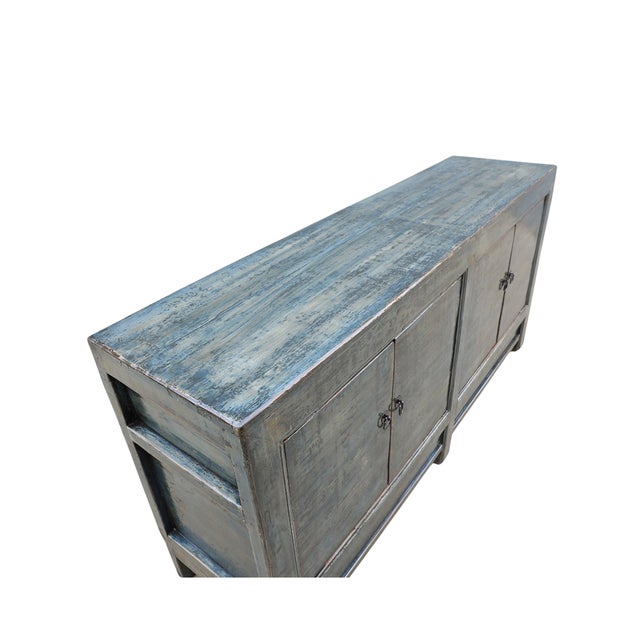 1950s Vintage Chinese Painted Cabinet For Sale - Image 5 of 5