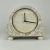 Mid-Century Modern Tessellated White Stone & Brass Desk Clock For Sale - Image 12 of 12
