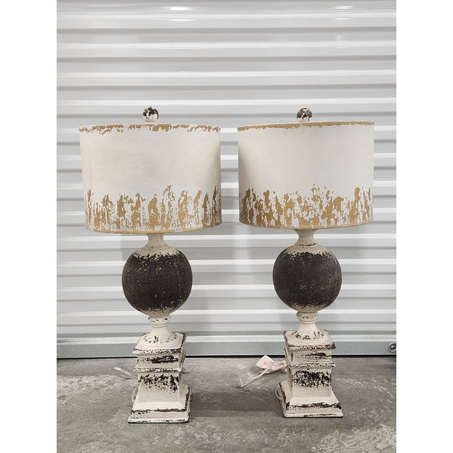 Farmhouse Farmhouse Style Baluster Form Lamps- A Pair For Sale - Image 3 of 12