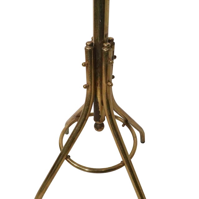 Metal Vintage Brass Coat Tree Rack Stand For Sale - Image 7 of 11