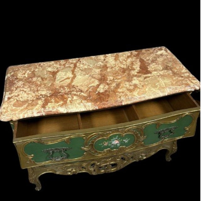 Louis XV Venetian Curved Commode, 1900s For Sale - Image 4 of 5