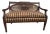 Caned Mahogany Bench/ Settee With Down Cushion For Sale