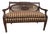 Vintage Regency Caned Mahogany Settee With Down Cushion For Sale