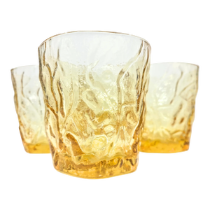 Lemon Crinkle Lowballs- Set of Four