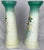 Painted Milk Glass Vases, Set of 2. Diameter at mouth is 4"